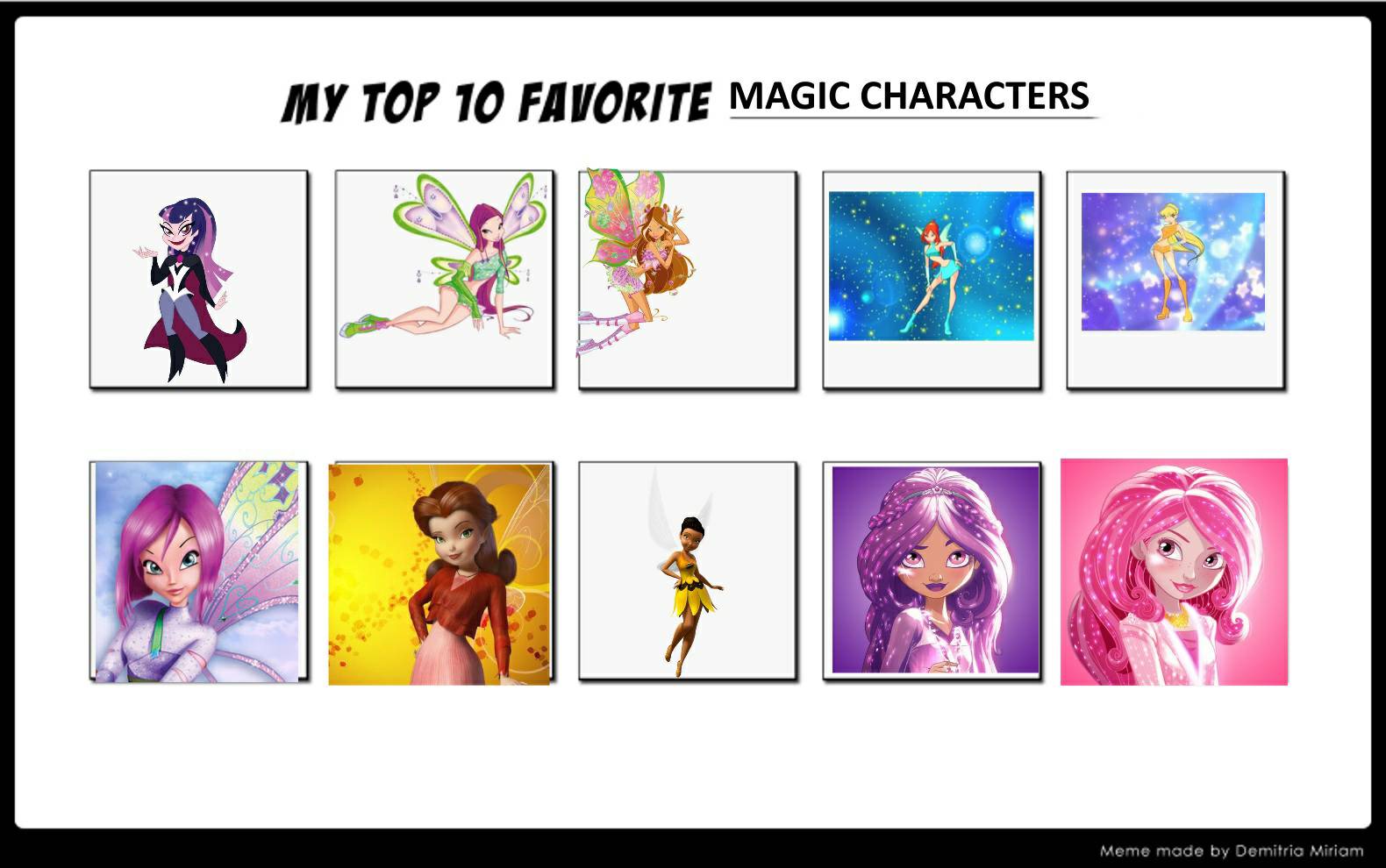 My top favorite magic characters by arielmarin on DeviantArt