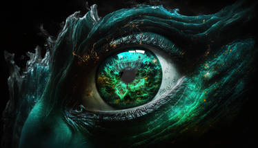 [MidJourney] Eye of the Emerald Dragon