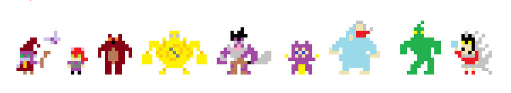 Various 8 Bit LoL Champions