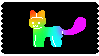 rainbow kitty stamp