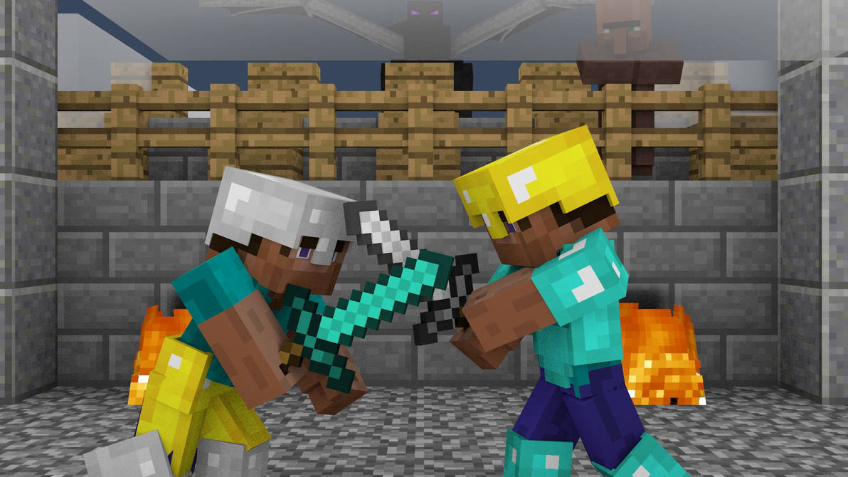 Fight Minecraft Render by Eirikat on DeviantArt