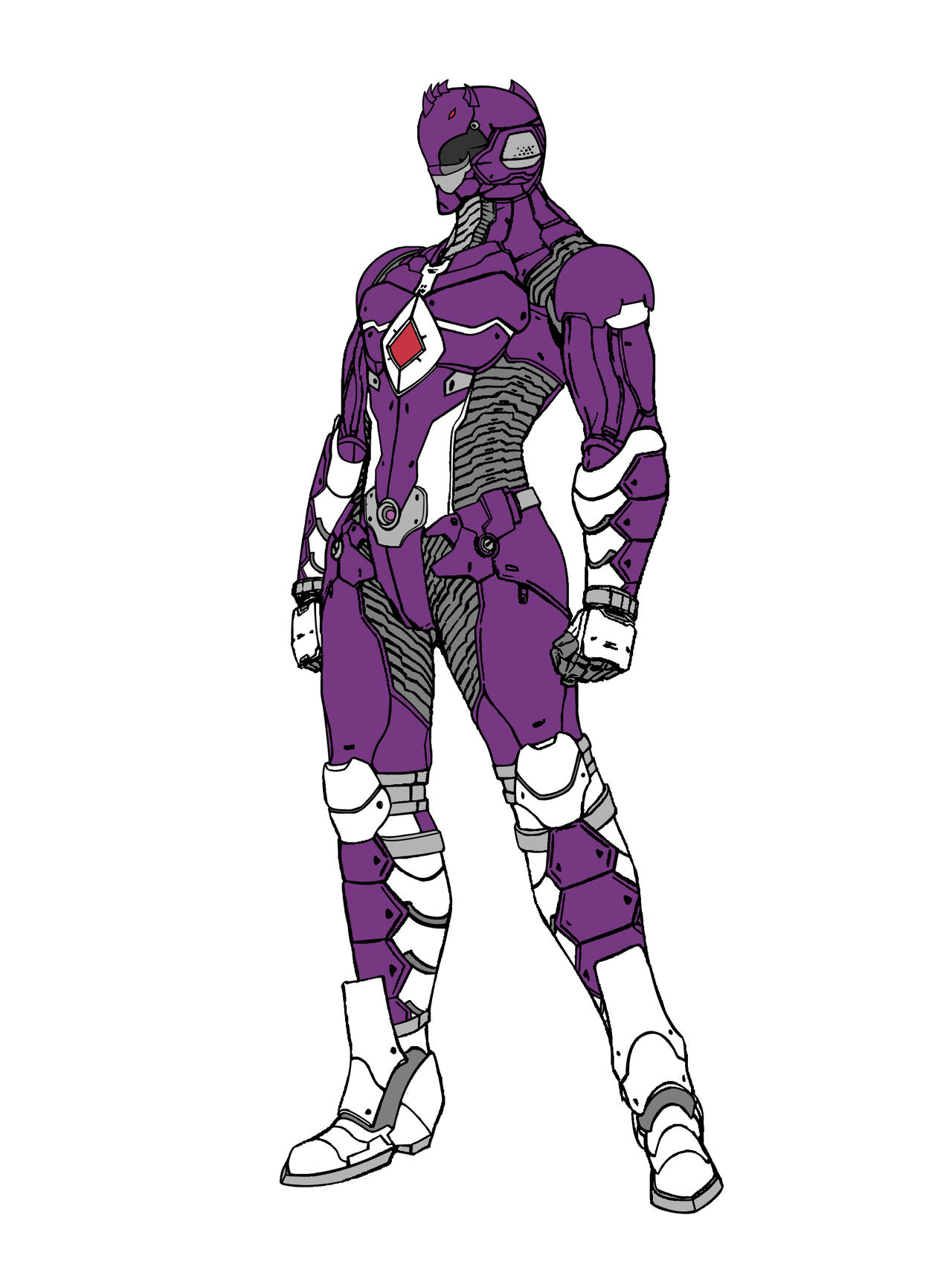 Purple Ranger RE: by everyfaces on DeviantArt