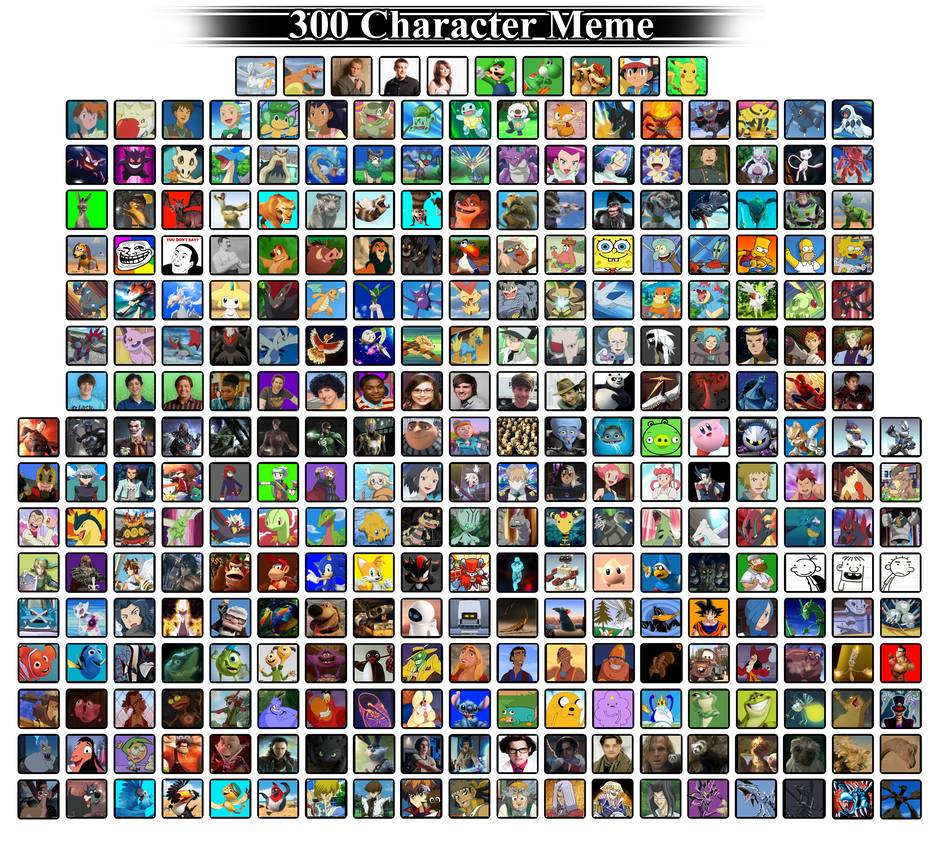 300 CHARACTERS!!! by Reshiramaster on DeviantArt