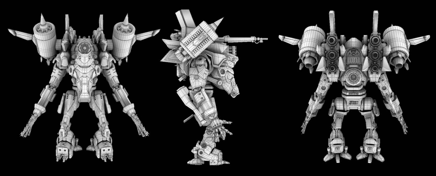 Mobile Suit Wireframe by TheFarUniverse on DeviantArt