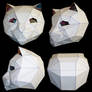 Low-polygon Cat-head mask