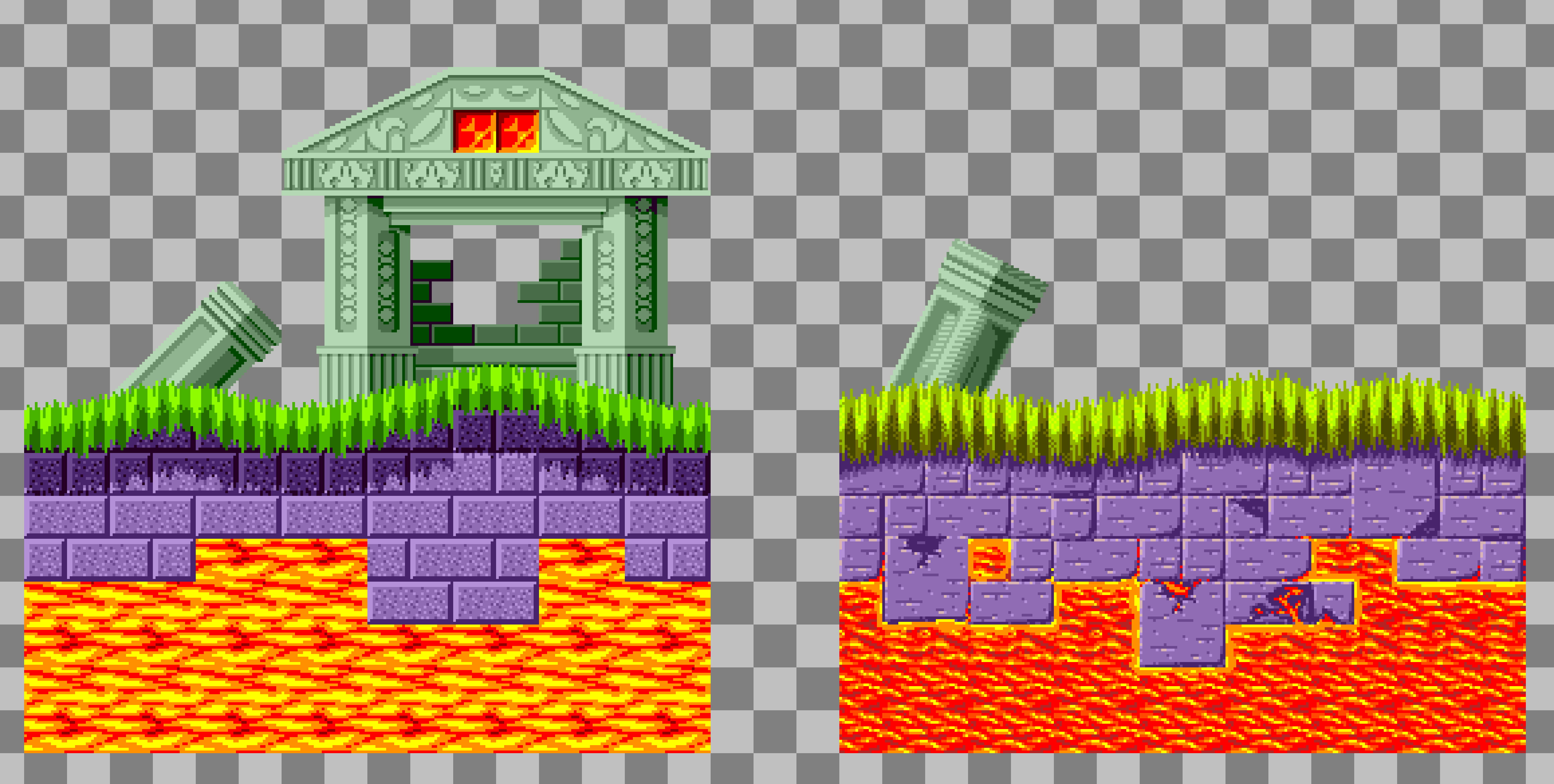 Sonic Baseline Marble Zone Sprites by SpritesnSodas on DeviantArt