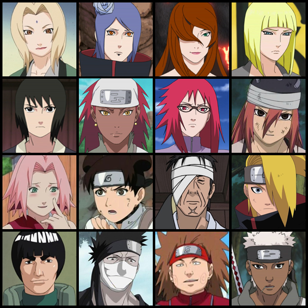 Naruto Shippuden Anime Characters.