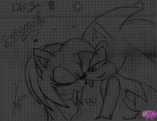 A SonAmy drawing