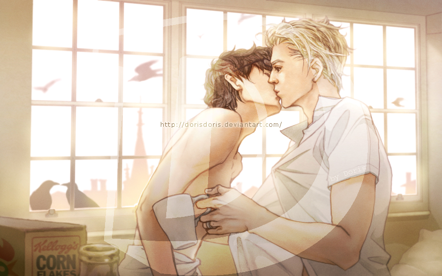pics Drarry Kiss Fanart morning kiss by dorisdoris on deviantart