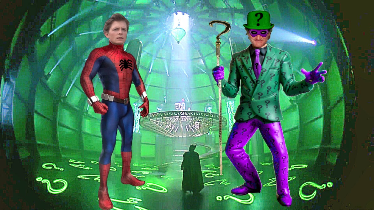 Spiderman meets riddler by gavin53zan on DeviantArt
