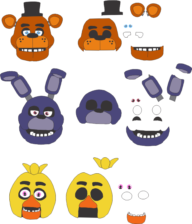 Download FNaF Main Trio Vector Pack by rafaelbrun on DeviantArt