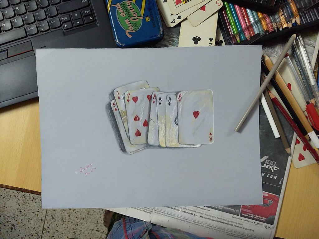 Realistic cards drawing by amitavak on DeviantArt