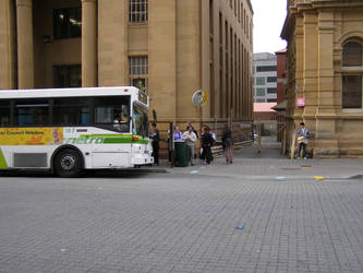 People waiting for a bus