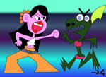 Fat Goth Fighter by Meatwad-Mobile