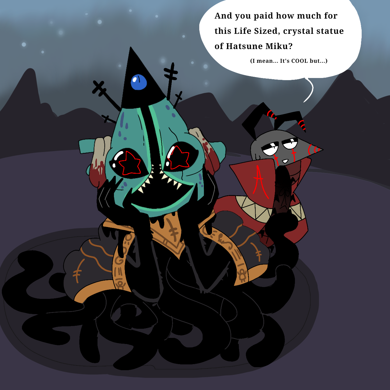 Cult of the Lamb: Kallamar and Rosier by TonsillitisTown on DeviantArt