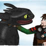 DaddyHiccup with Toothless and Stoick II