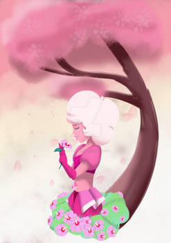 Pink Diamond Oil Painting Digital