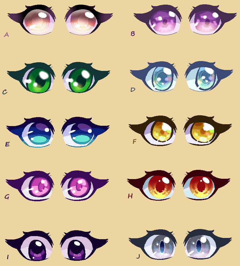 Practicing 10 Different Ways to Color Eyes