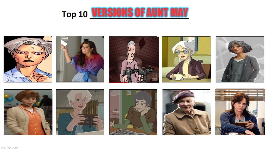 My Top 10 Versions Of Aunt May by Crystalias on DeviantArt