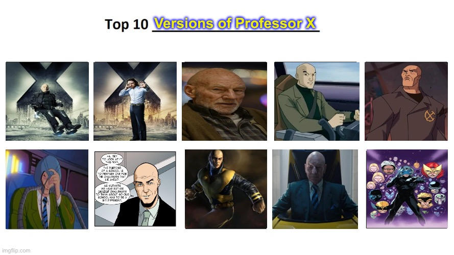 My Top 10 Versions of Professor X by Crystalias on DeviantArt