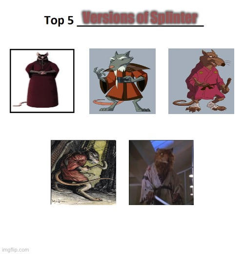 Splinter Antonym My Top 5 Versions of Splinter by Crystalias-1616 on DeviantArt