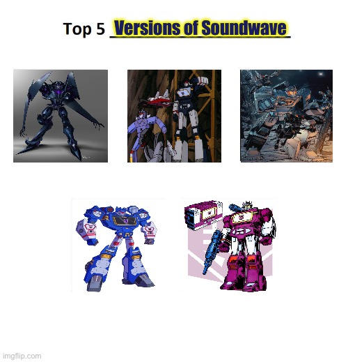 My Top 5 Versions of Soundwave by Crystalias-1616 on DeviantArt