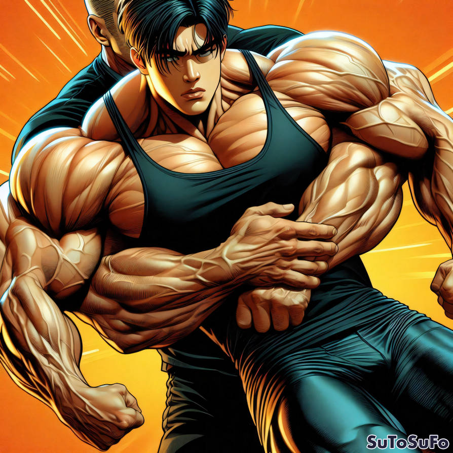 Hugging Muscles Muscle Hug by sutosufo on DeviantArt