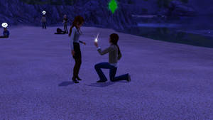 Sims 3 Dead or Alive Ryu Proposing to Kasumi
