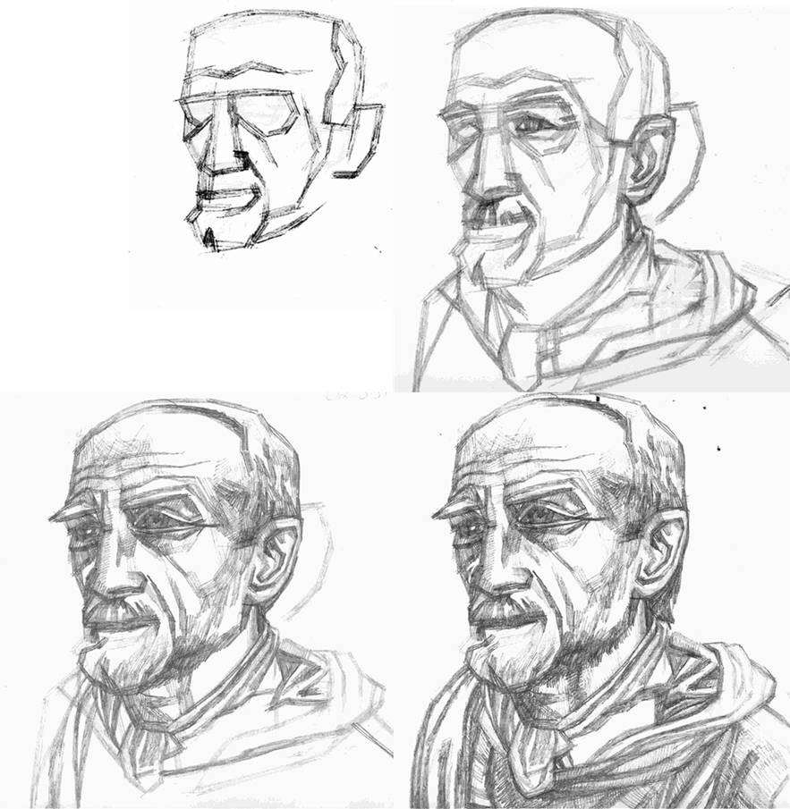 Drawing progression by werdnanewo1 on DeviantArt