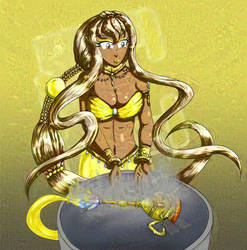 Jenika Tossing out her vessel