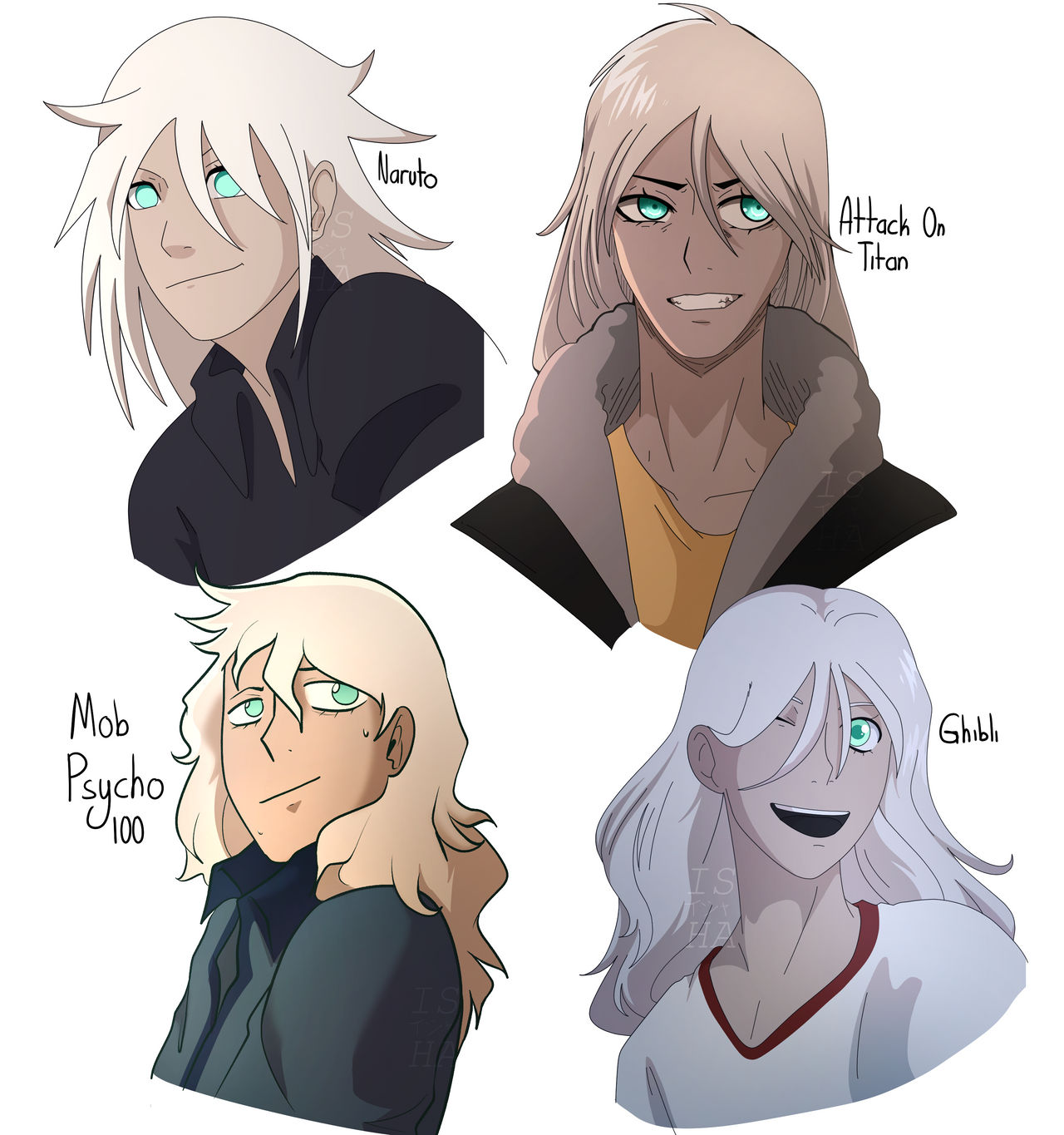 I tried drawing in different styles by Shardy13doo on DeviantArt