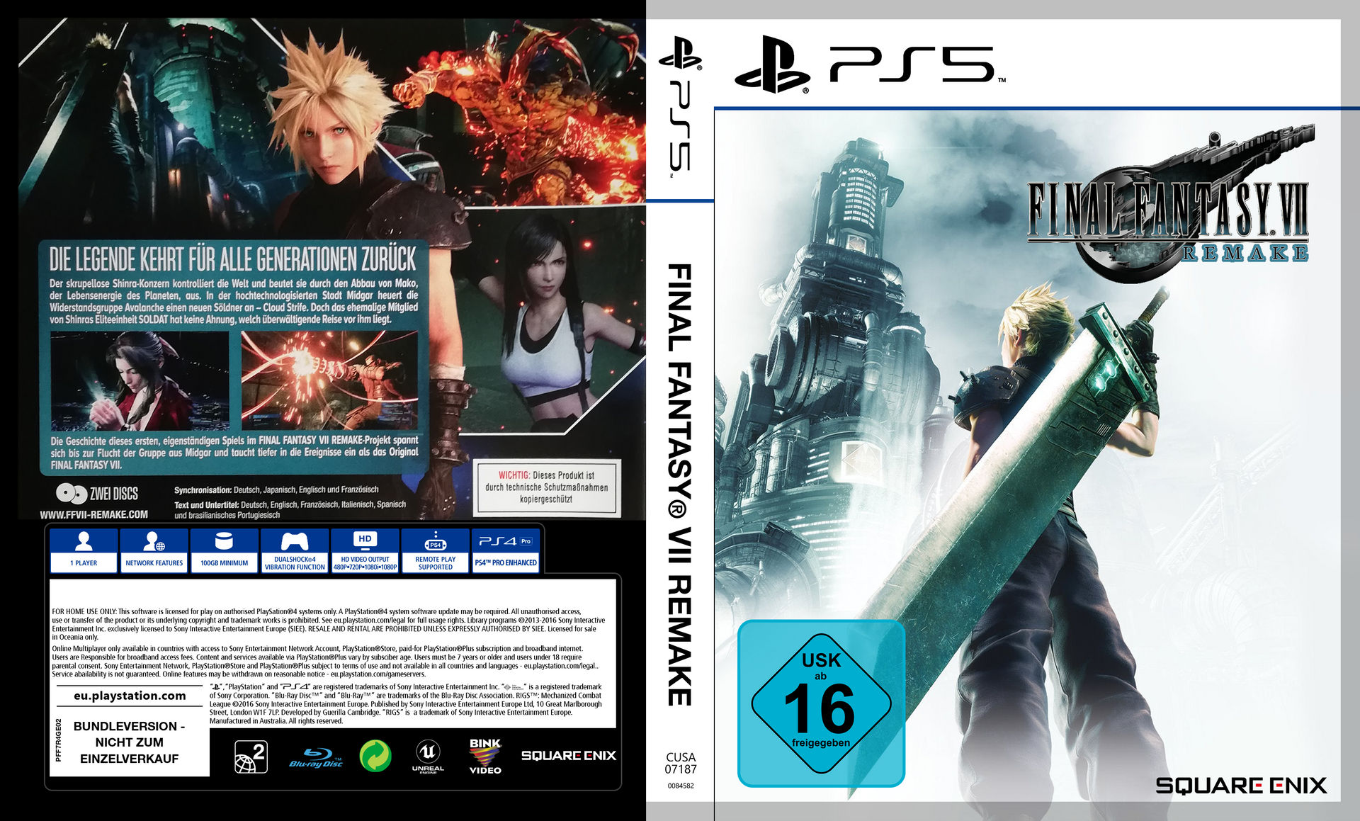 offset salami fuzzy Final Fantasy VII Remake box-art PS5 (fanmade) DE by AldasorLP on DeviantArt