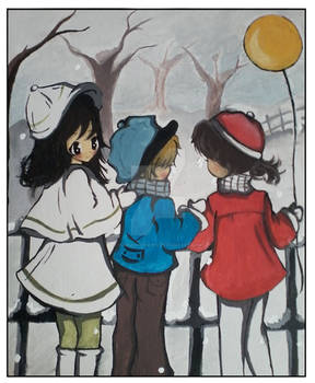 A walk out on a winter day (painting)