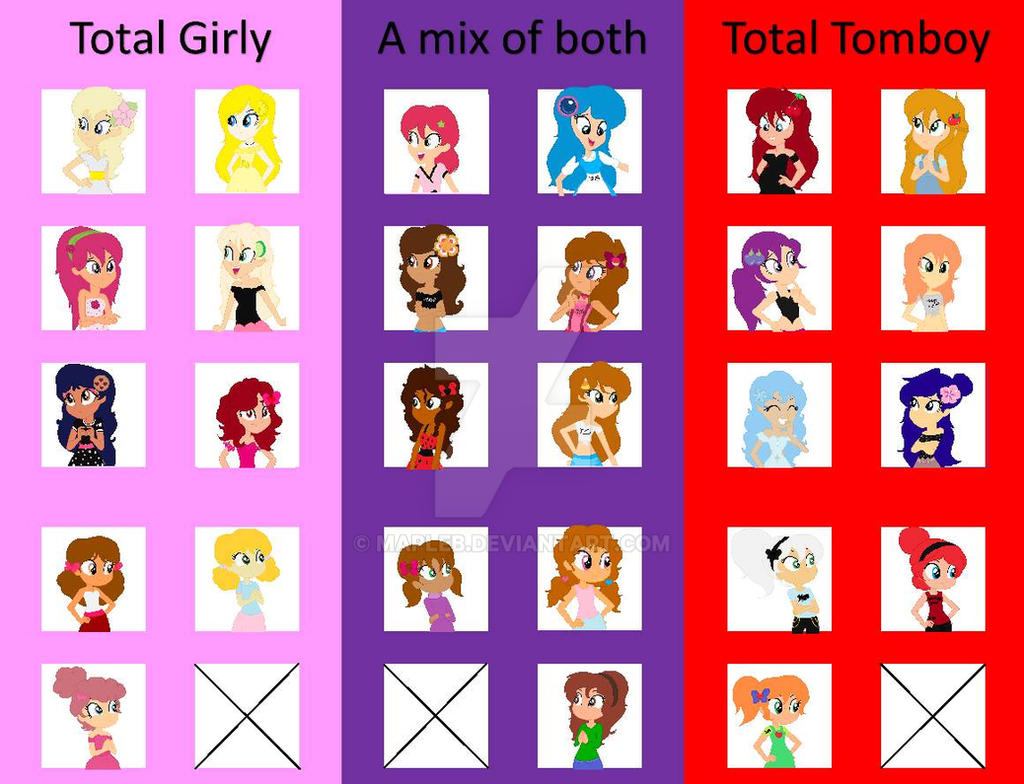 Tomboy Vs Girly Girls By Mapleb By Mapleb On Deviantart Tomboy Vs Girly Girls By Mapleb By Mapleb On Deviantart
