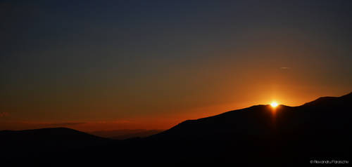 Sunset on Transalpina