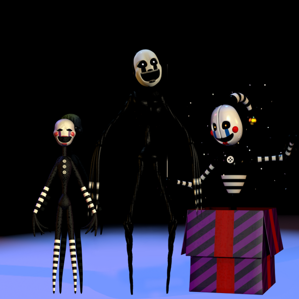 FNAF Animatronic Heights - 2015 by FawnyOwl on DeviantArt