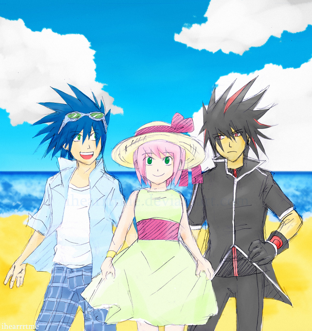 Summertime- Sonic, Amy, Shadow