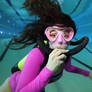 Scuba Girl Pink facemask 7