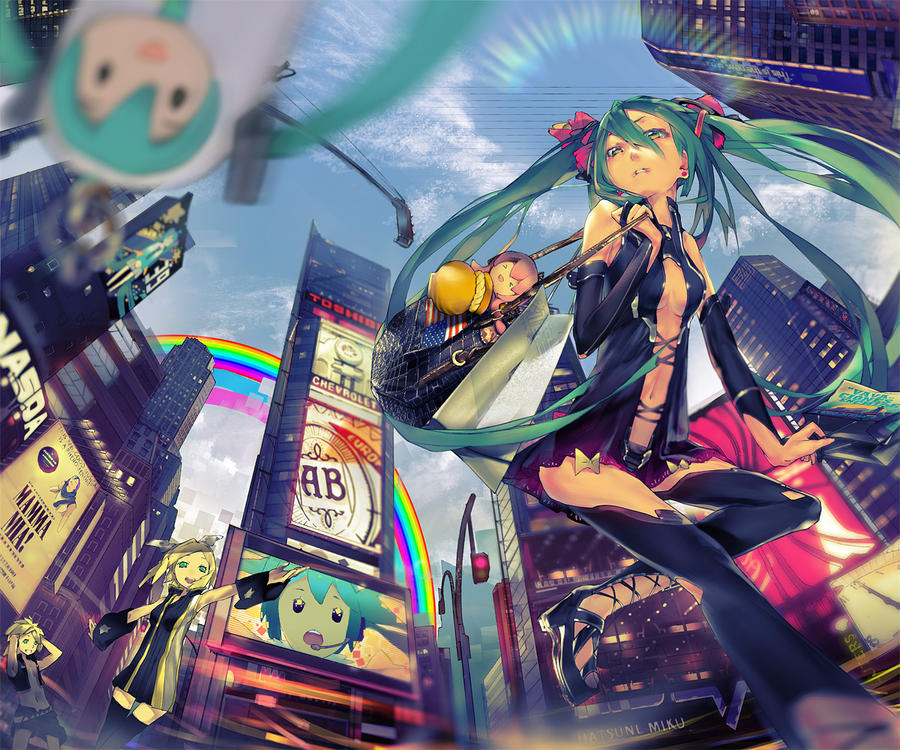 MIKU IN NEW YORK by DanEvan-ArtWork
