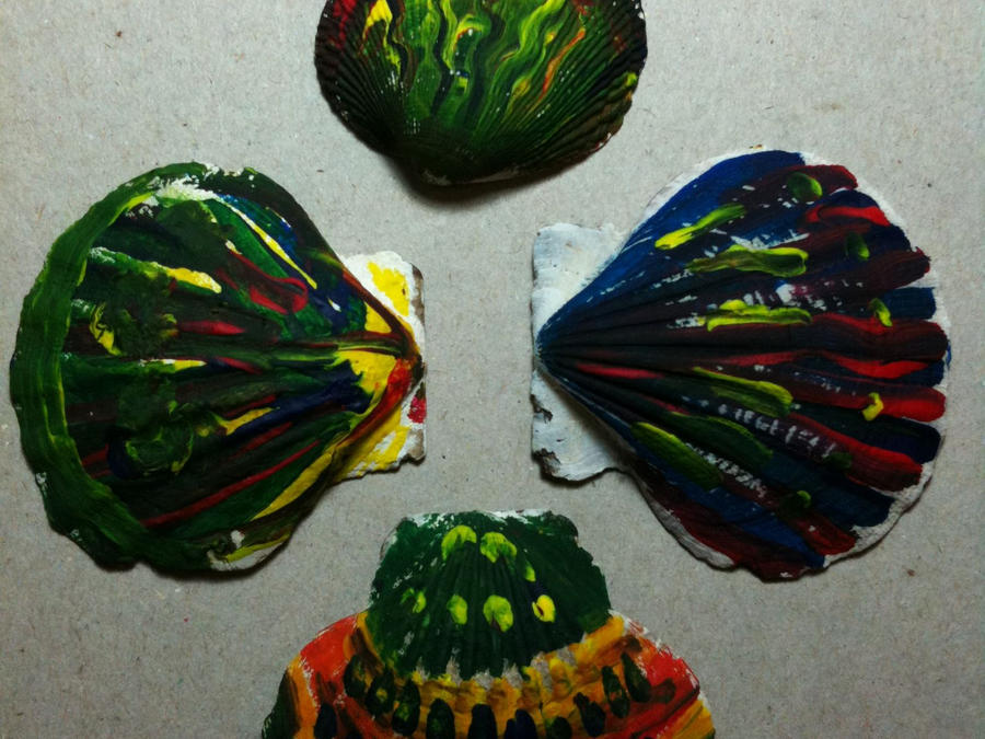 Multiple Shell Painting Shell paintings by sunnybythesea on DeviantArt