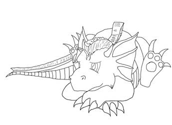 Digitally drawn dragon
