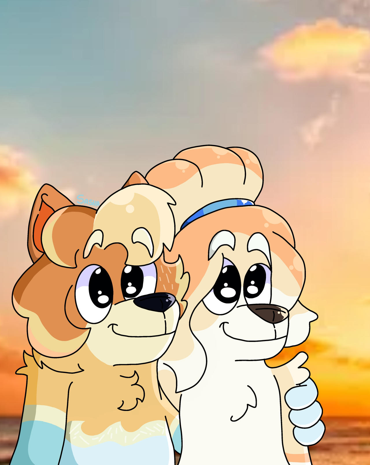 Frisky Rad and Frisky's beach day by SashaBlueOwl on DeviantArt