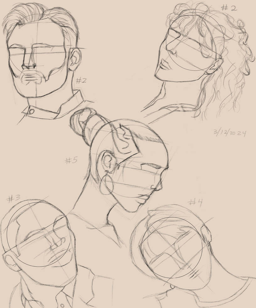 Digital head drawing practice 1: 3/12/2024 by TruliKLa on DeviantArt