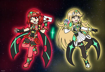 Xenoblade Chronicles 2 ( Pyra and Mythra )