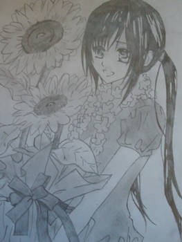 Yuuki with a flowers