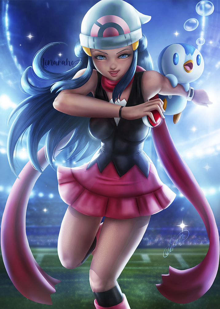 Dawn (pokemon), realistic photo, realistic style