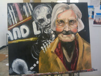 old woman painting