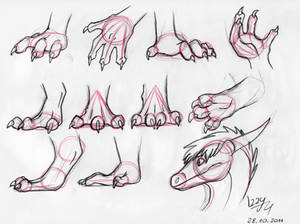 Dragon hands and feet Tutorial