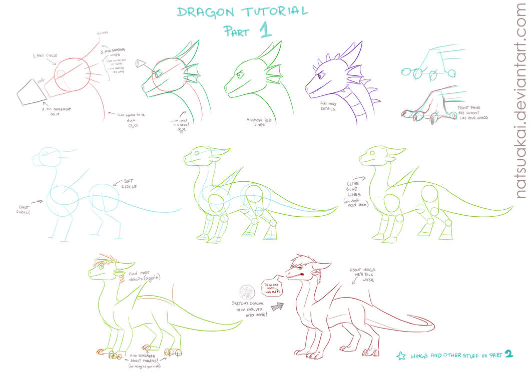 Dragon Tutorial 1/??? by Natsuakai on DeviantArt