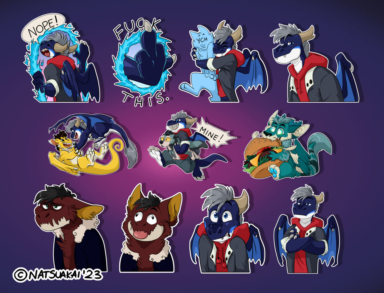 E Comm Sticker Comm: Stickers for Lox by Natsuakai on DeviantArt